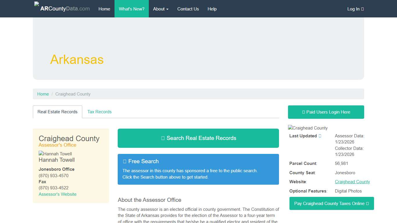 Craighead County Arkansas - ARCountyData.com - ARCountyData.com